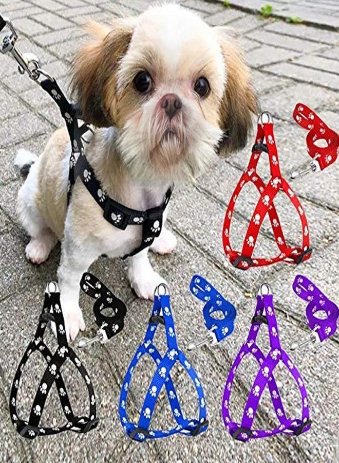 SWASUM Leash and Harness for Puppy 10 MM | Paw Print Leash and Harness for Dog (Color May Vary) - Image 1